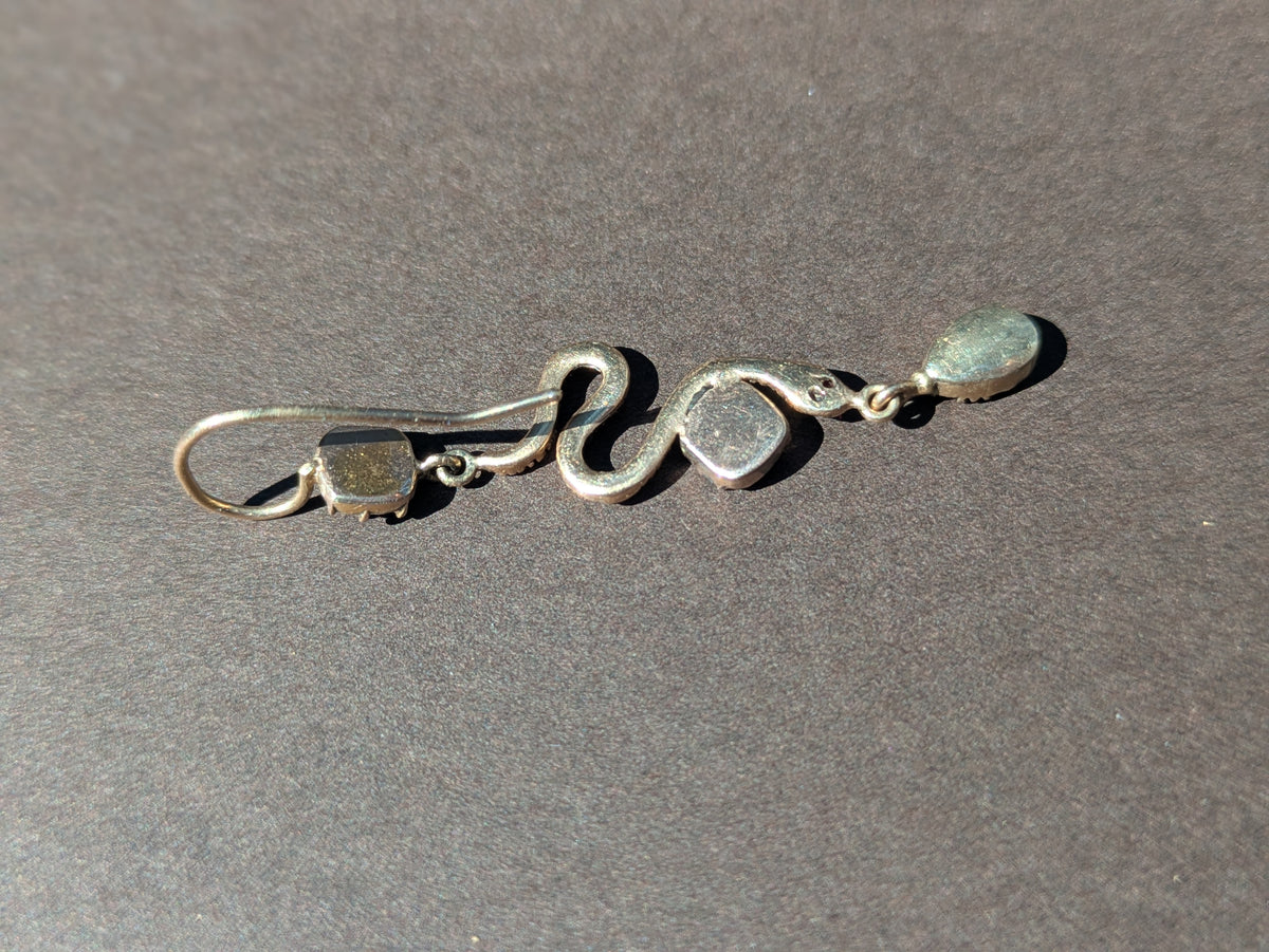 GARNET SNAKE EARRINGS