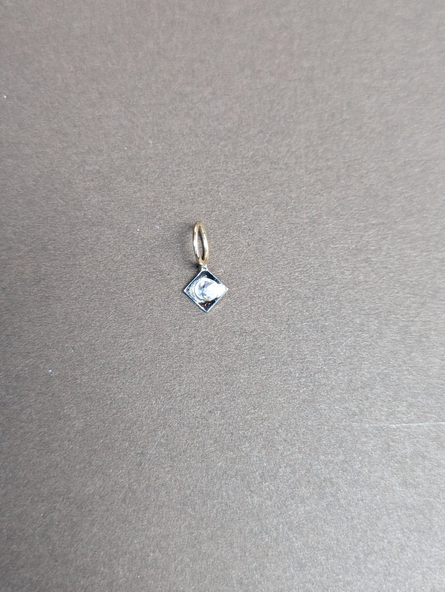 14kt Minecut Diamond Pendant