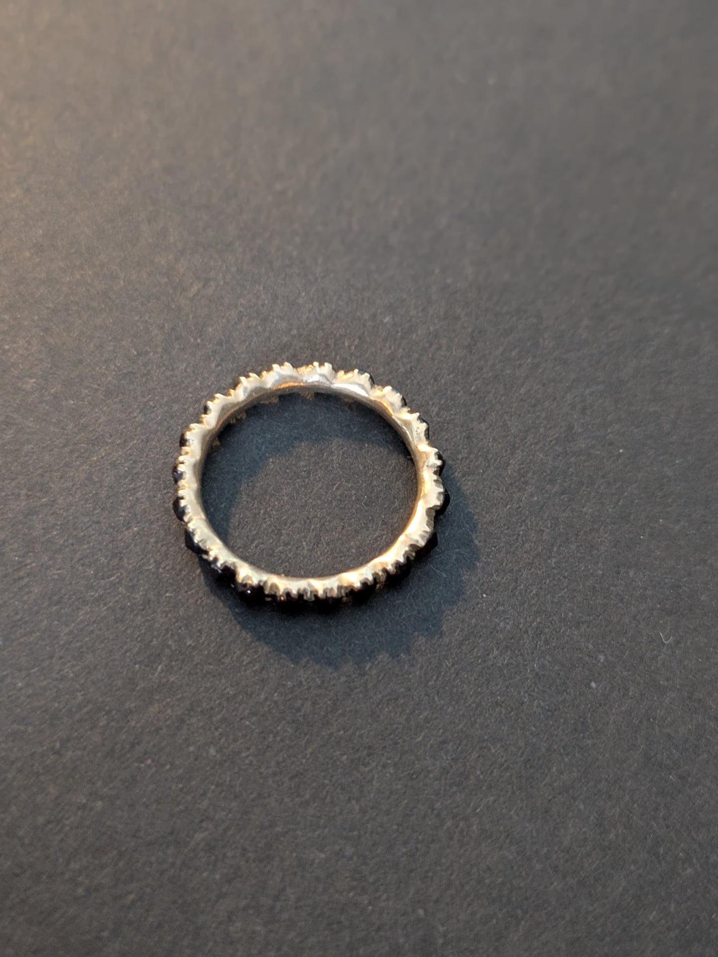 Georgian Garnet Eternity Band