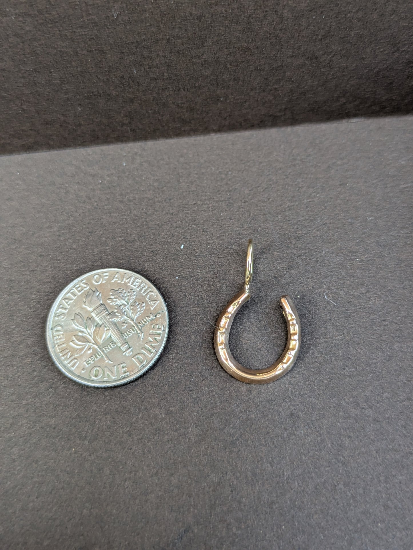9kt English Interwar Years Horseshoe Charm Conversion