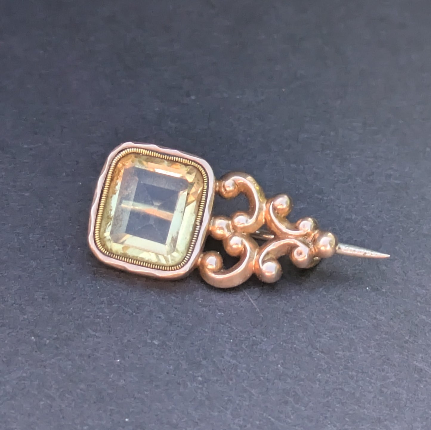 Vicorian Citrine Shotting Star Brooch