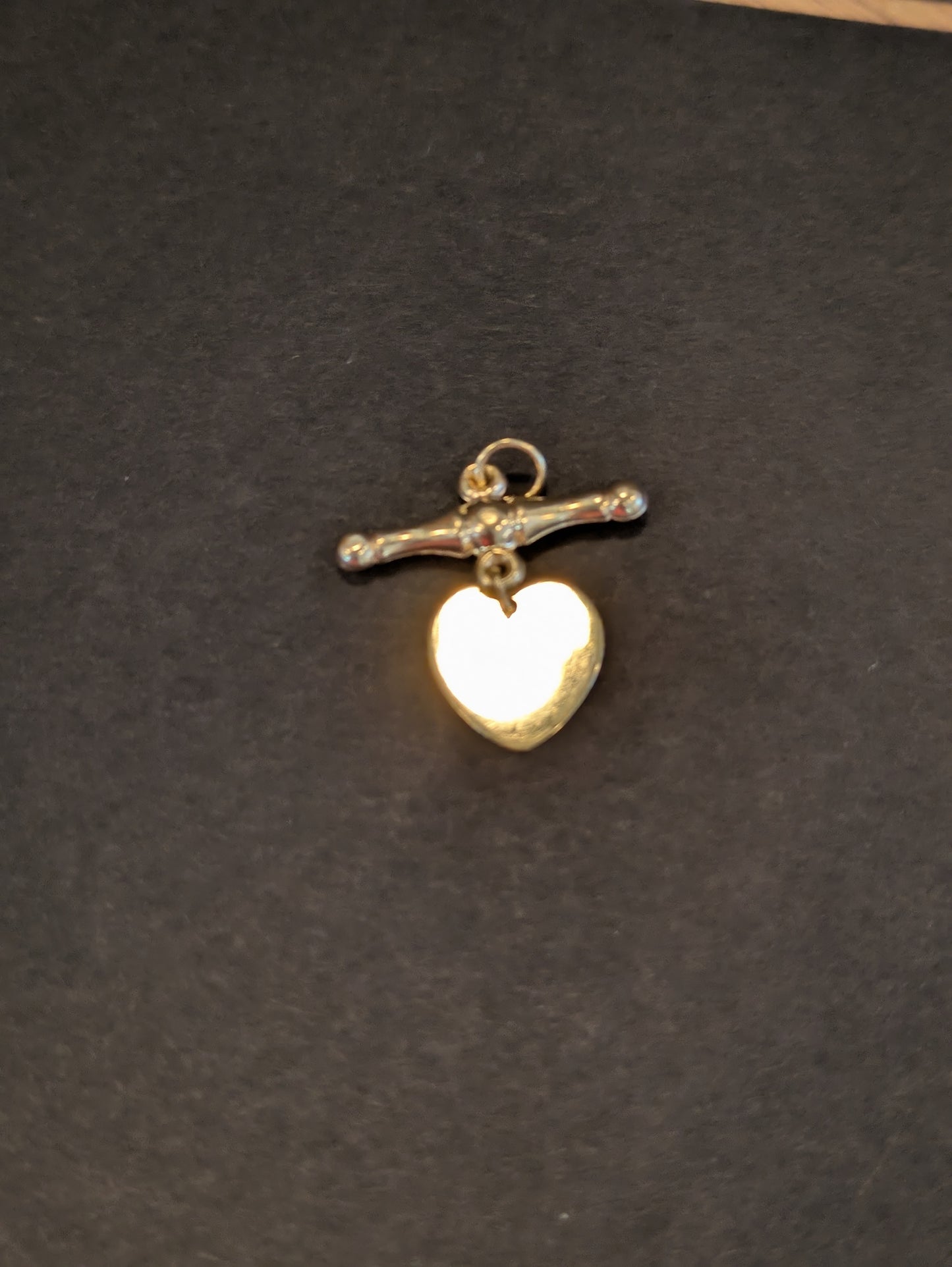 9k Bar and Heart Charm