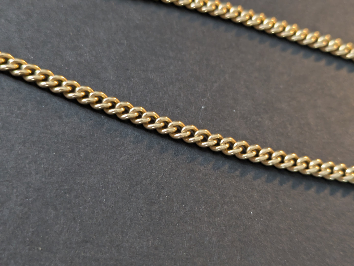 14kt Solid Flat Curb Watch Chain