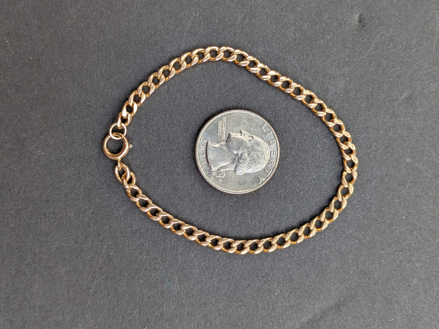 14k Vintage Flat Curb Solid Bracelet