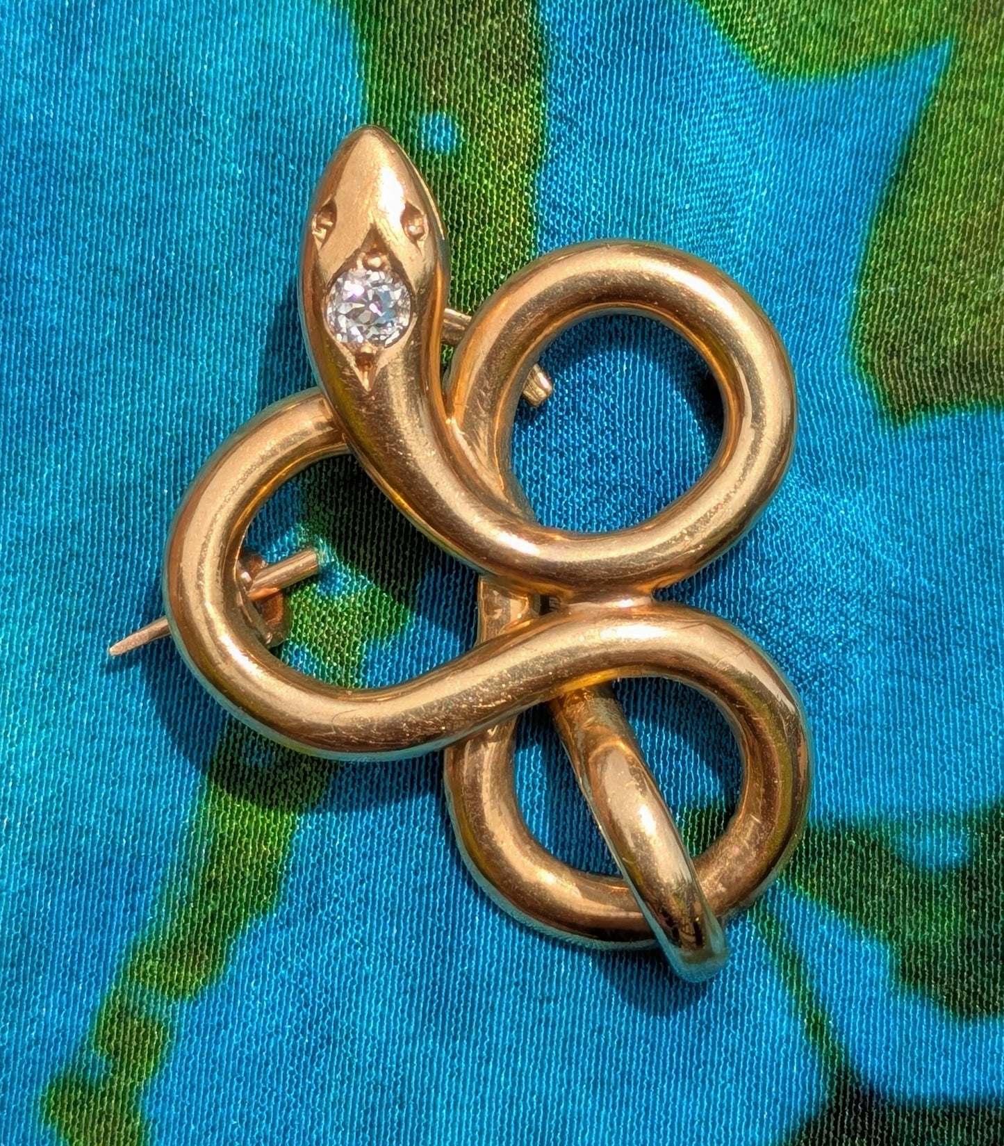 18kt French Snake Brooch and Pendent