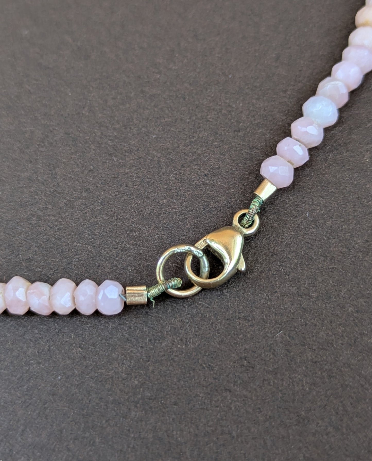 Long 14kt Pink Opal Necklace