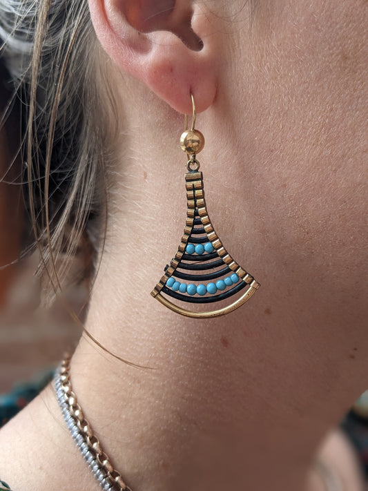 Turquoise 14k earrings