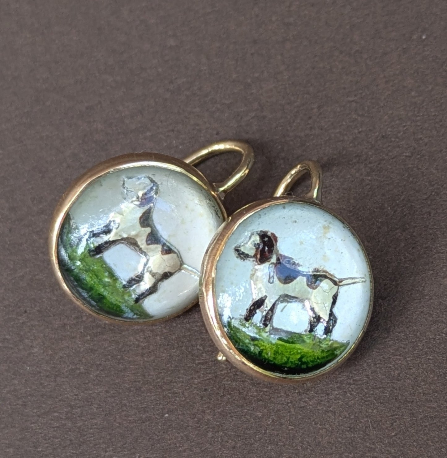 Essex Crystal Dog Earrings- Pointers on 14kt Wire