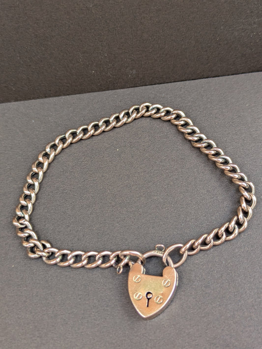 Open Flat Curb Chain 9kt English - Toggle & Dog Clip