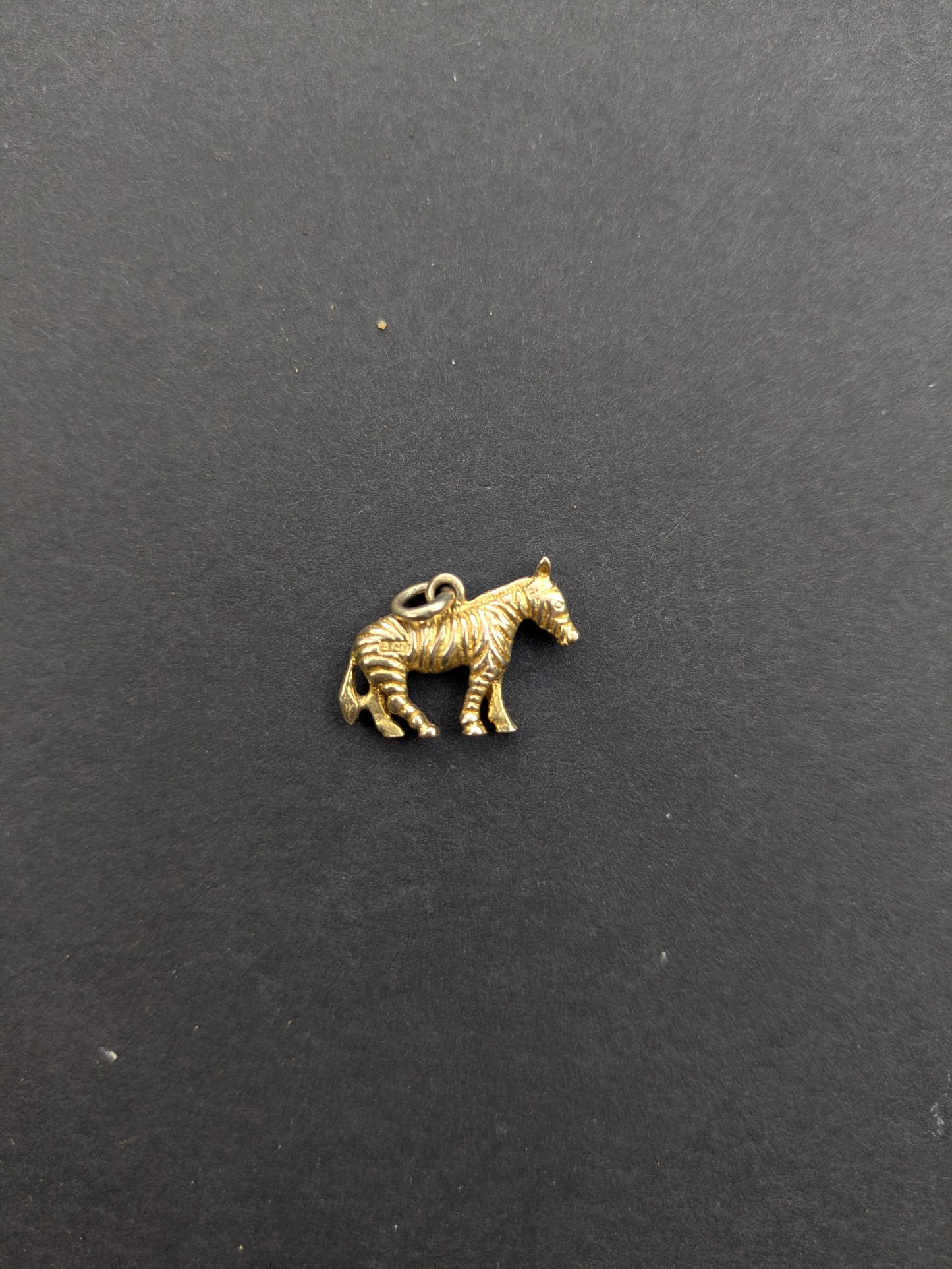 English 9k Gold Zebra Charm