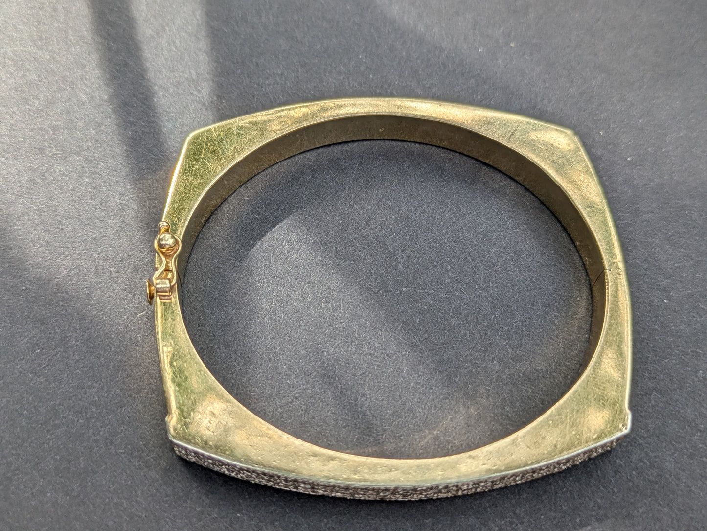 14k 1970's Diamond Bangle