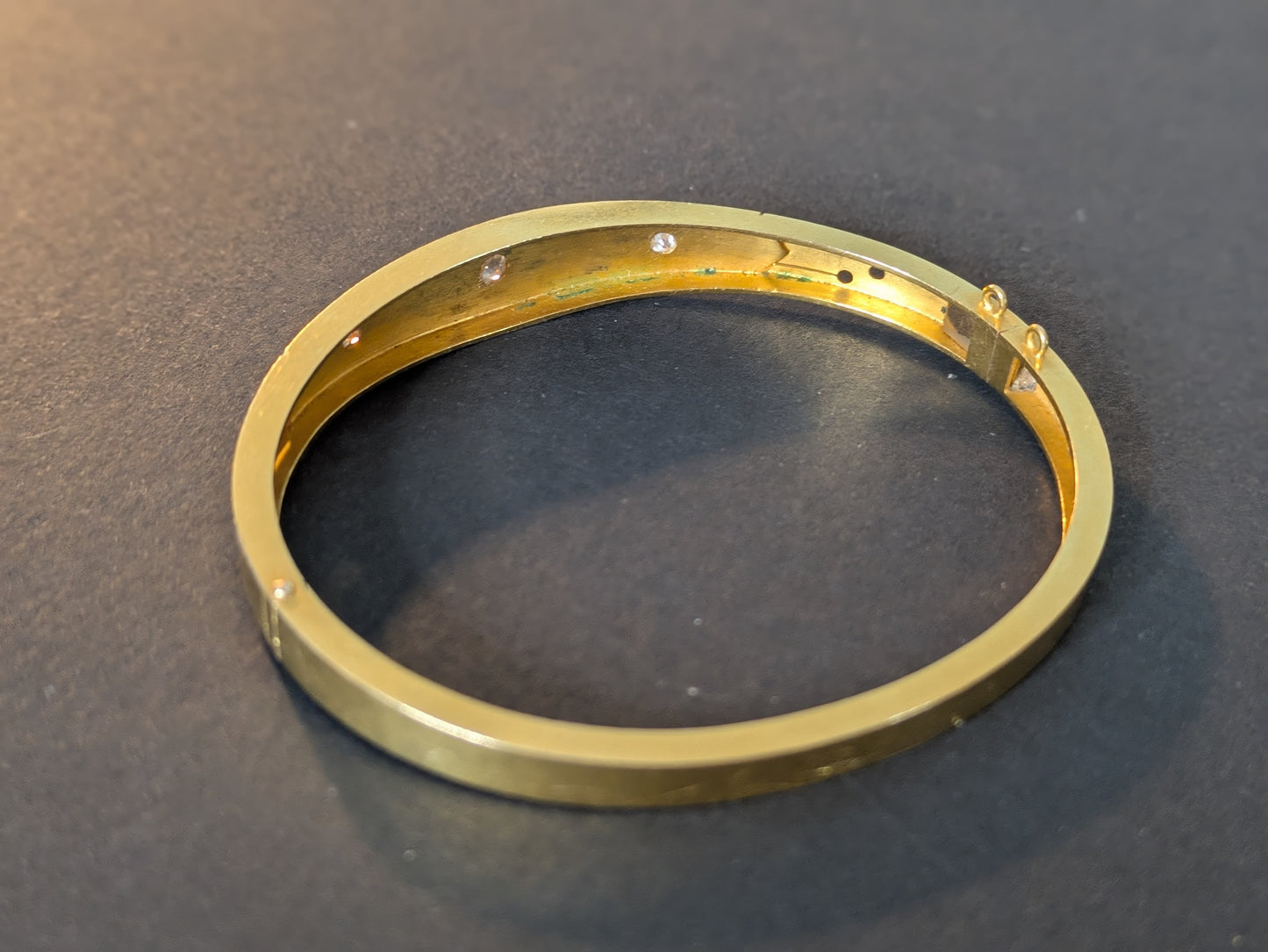18kt Bangle Bracelet with Star Set Diamonds