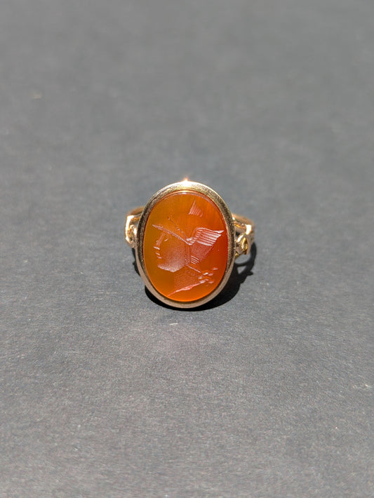 14kt Carved Intaglio Ring