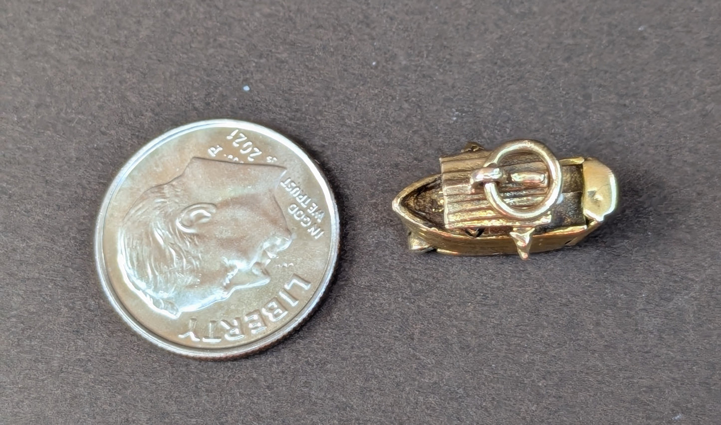 Gold Noah's Ark Charm