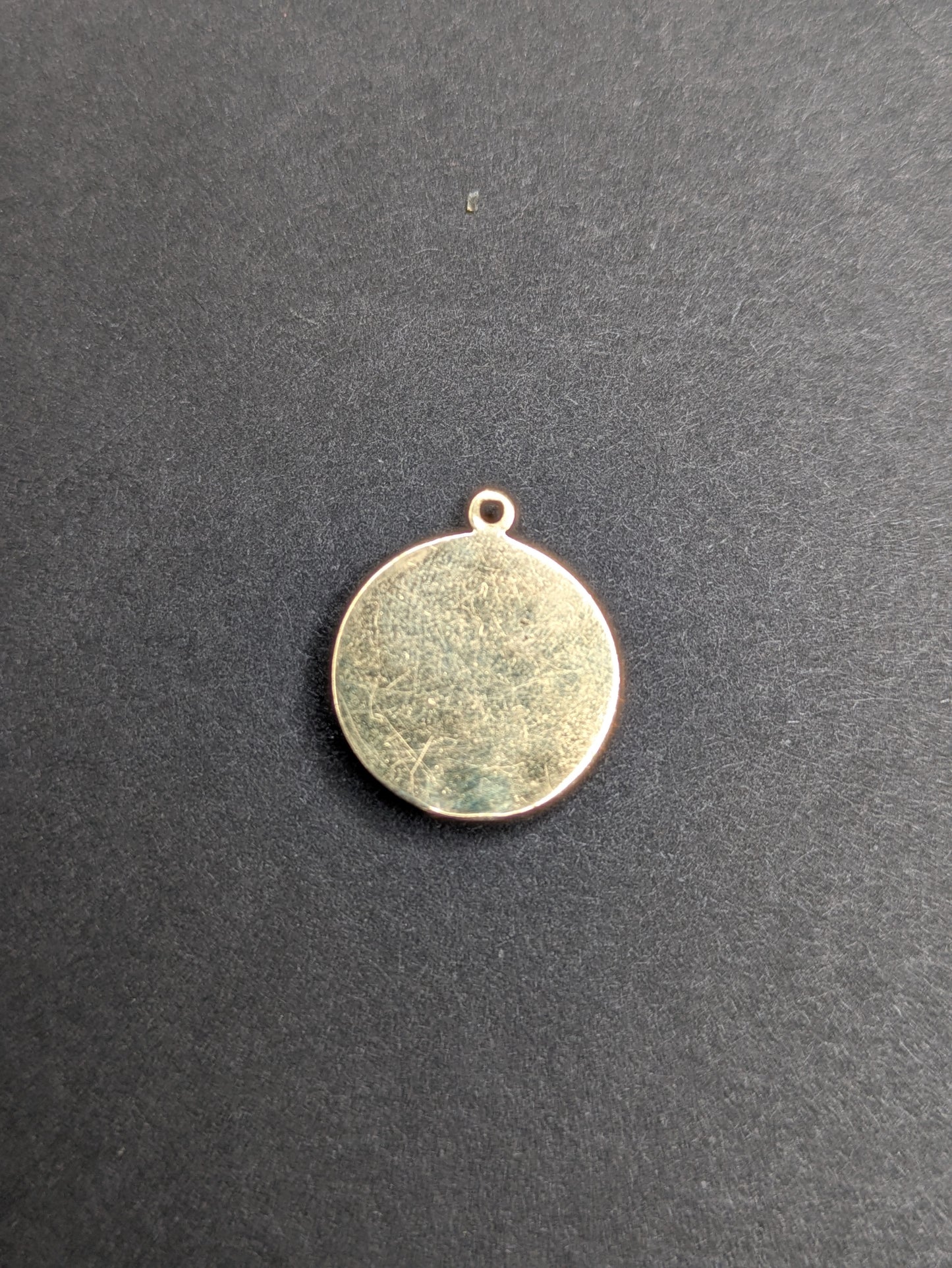 14kt Engraved Disk Charm with added Stick Pin Star and Diamond