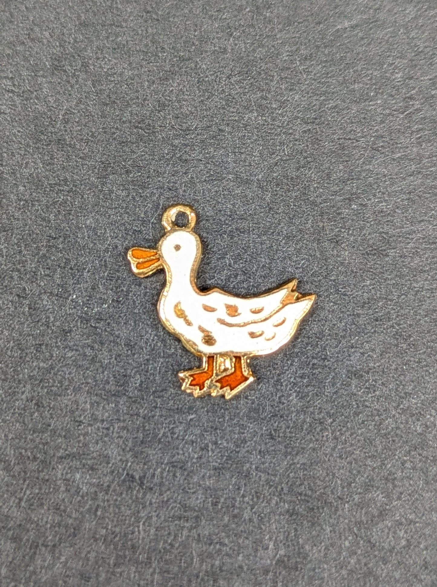 14kt Enamel Duck Charm