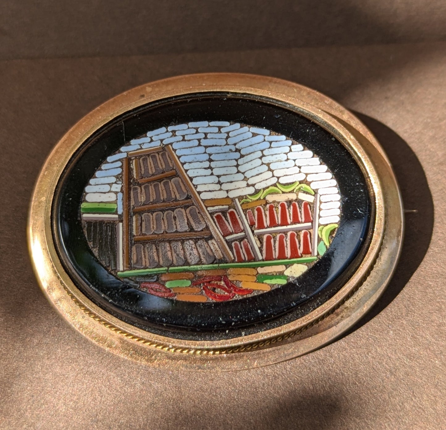 Colosseum Micro Mosaic Brooch