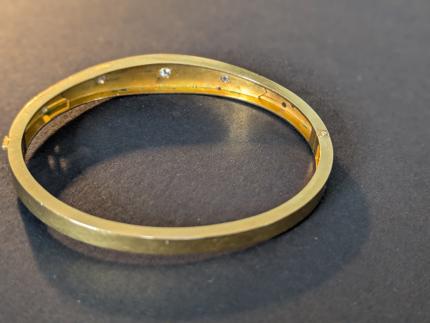 18kt Bangle Bracelet with Star Set Diamonds