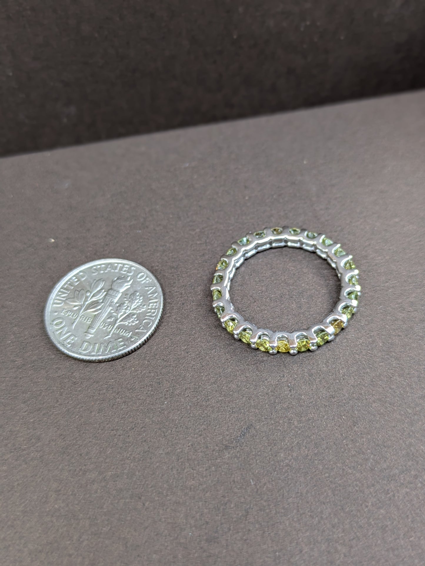 14kt White Gold - Yellow Diamond Eternity Band