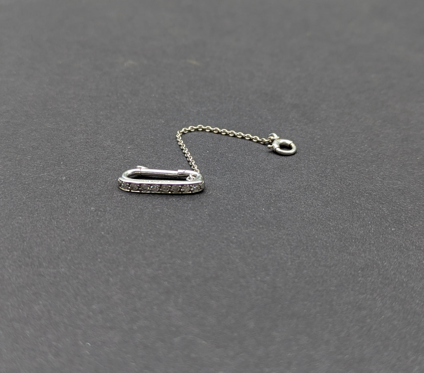 Platinum Art Deco Cartier Charm Holder/Clasp with Diamonds