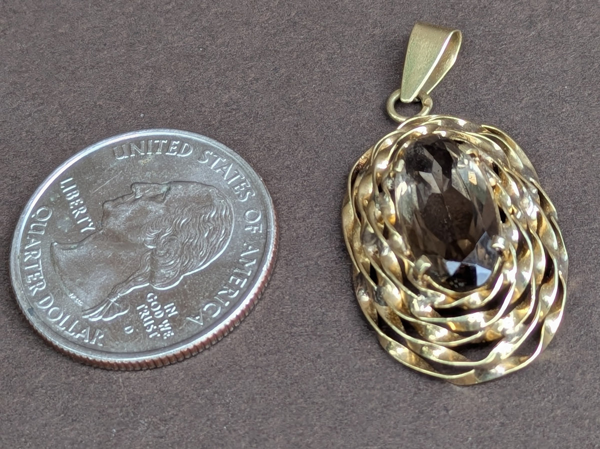 German 14k Citrine Pendant