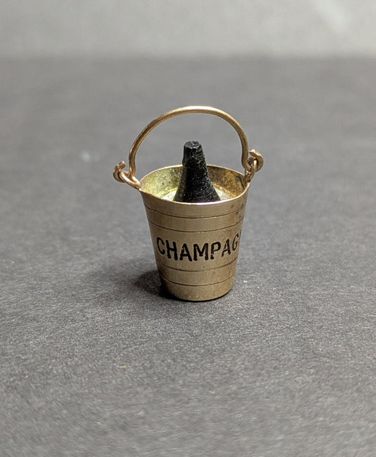 9k Champagne Bucket and Bottle Charm