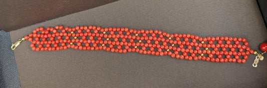 14kt Coral Bead Bracelet