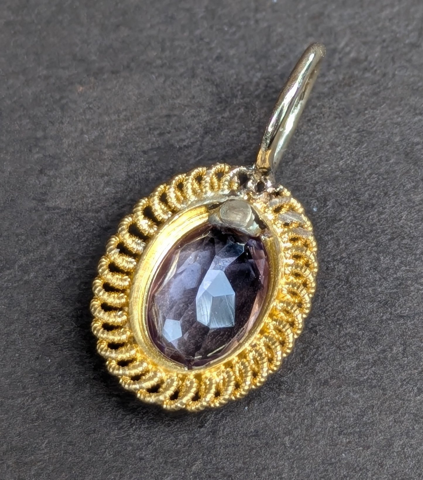 14kt Belgian Amethyst Charm
