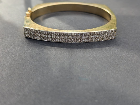 14k 1970's Diamond Bangle
