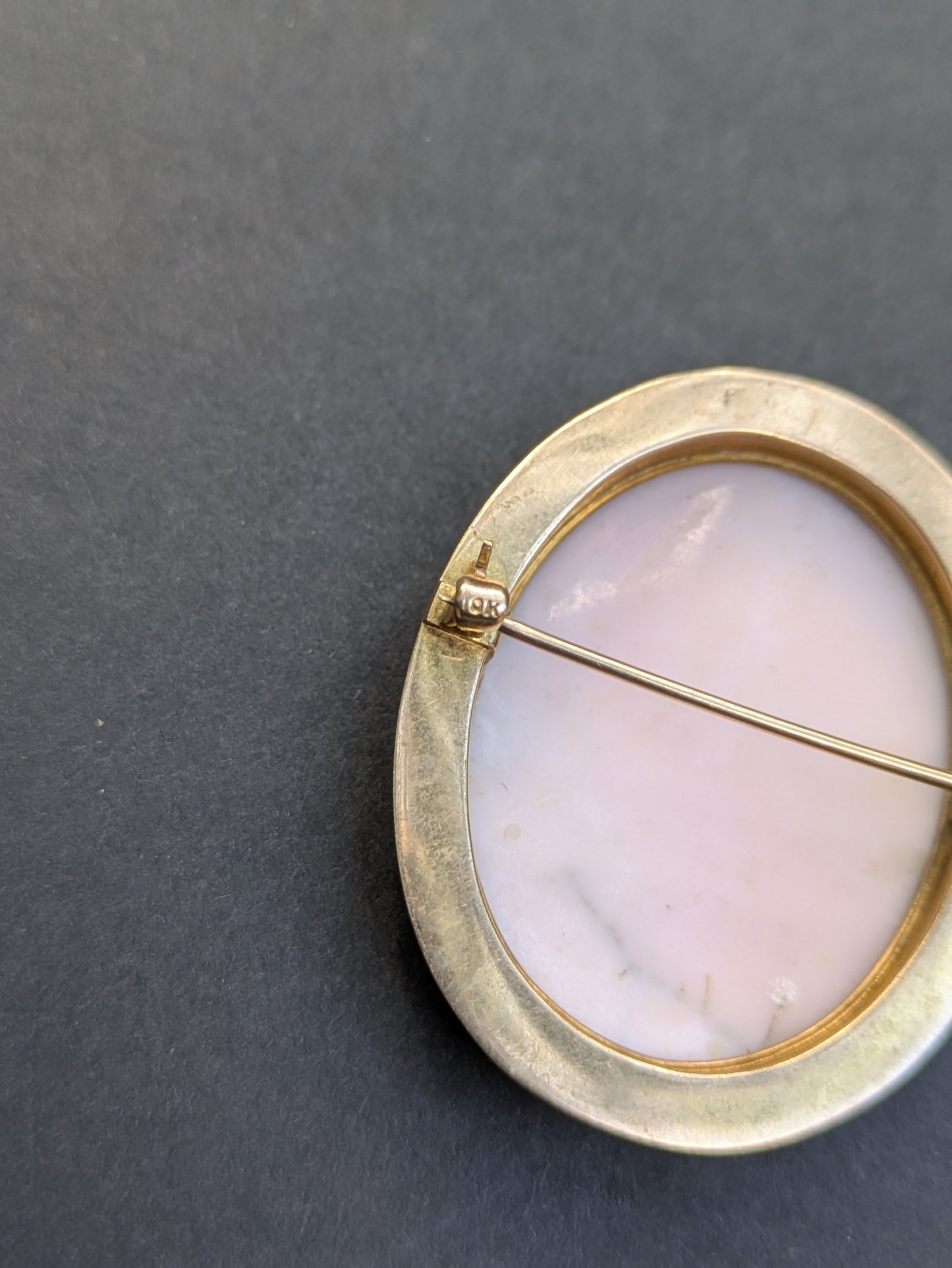 Angel Skin Coral Cameo Brooch