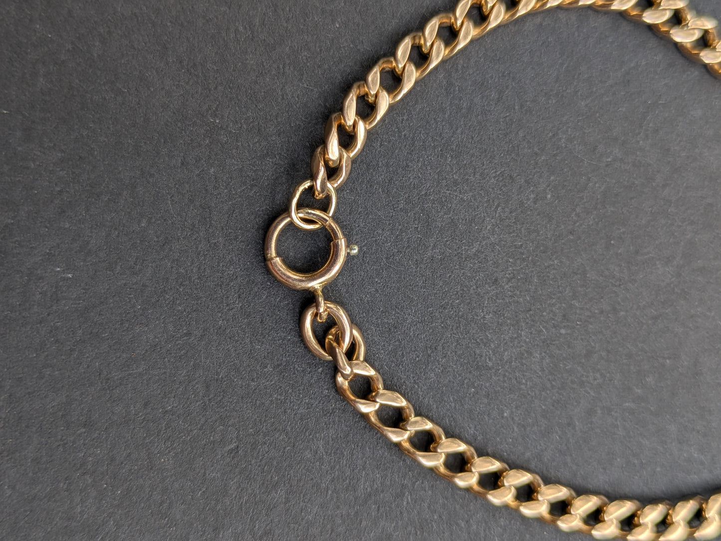 14k Vintage Flat Curb Solid Bracelet