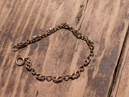 14k 1930's Figure 8 Bracelet