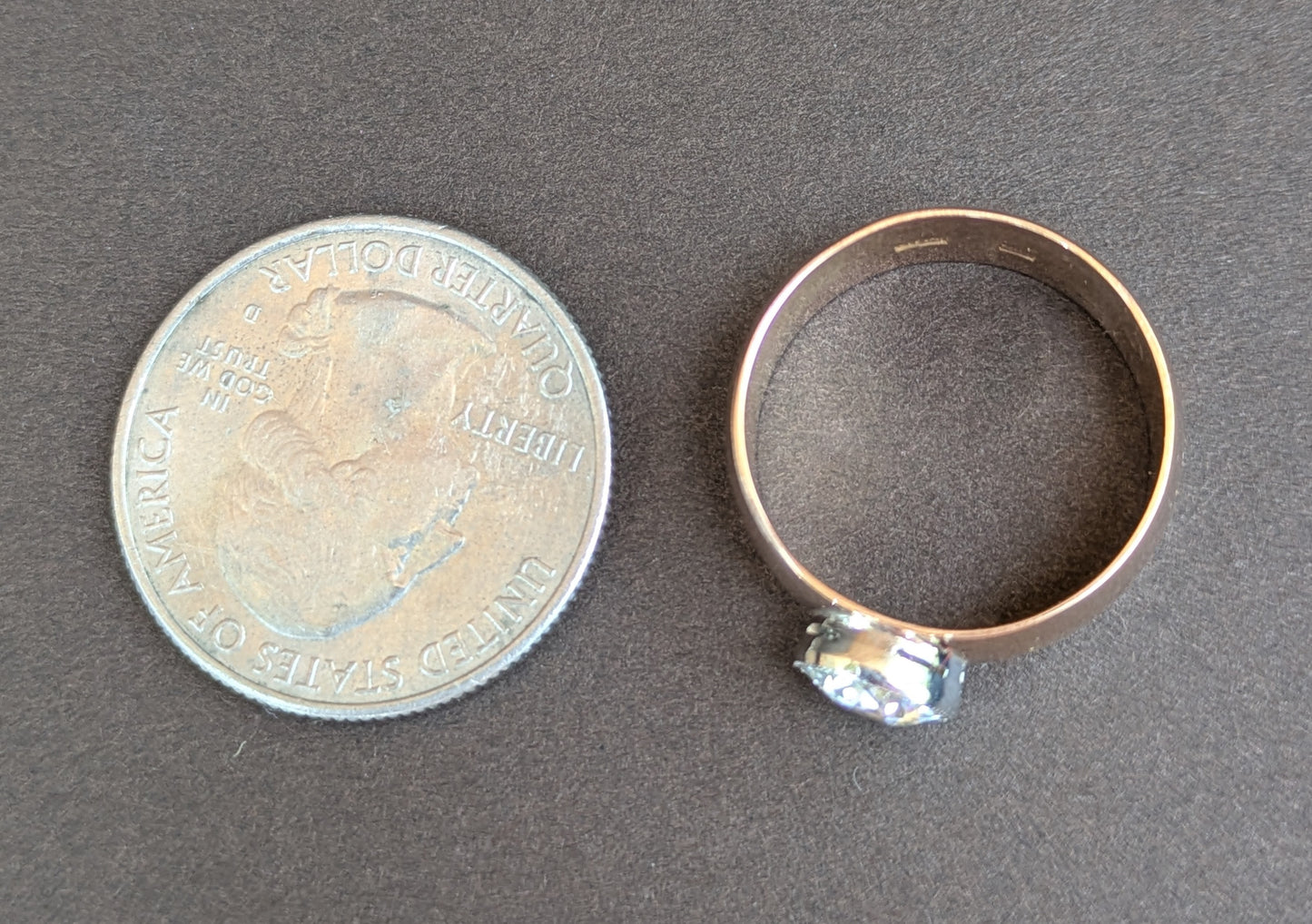 Approx 1.25ct OEC Diamond with Original Mill Graon Bezel Set in Wide 14kt Band