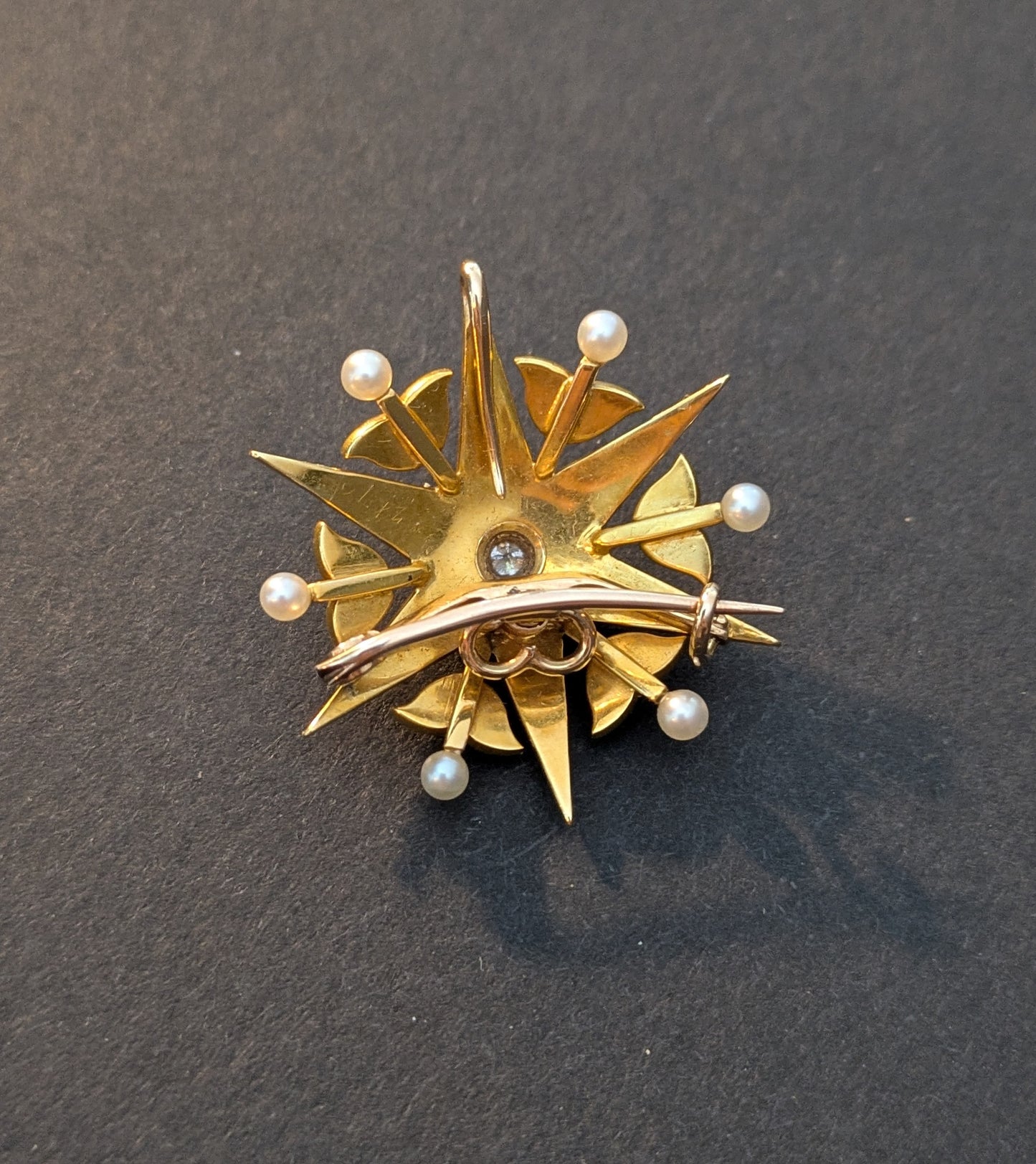 18kt Pearl and Diamond Two Piece Ensemble in Fitted Case