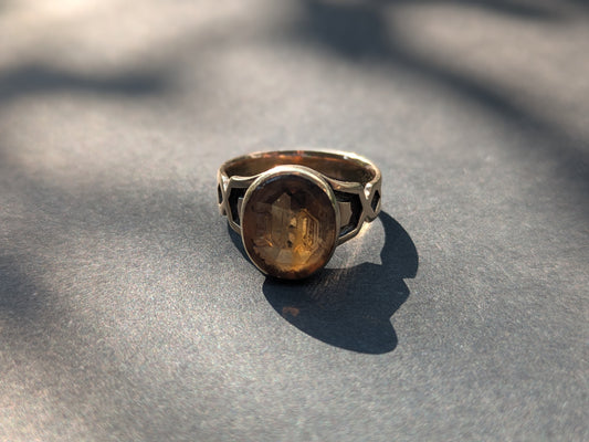 14kt Carved Citrine Ring