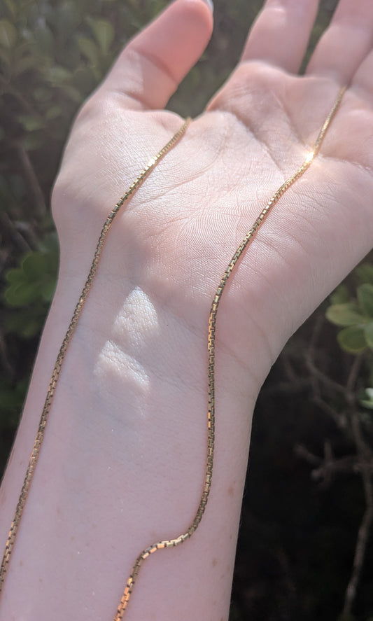 14kt Elongated Box Chain - Estate