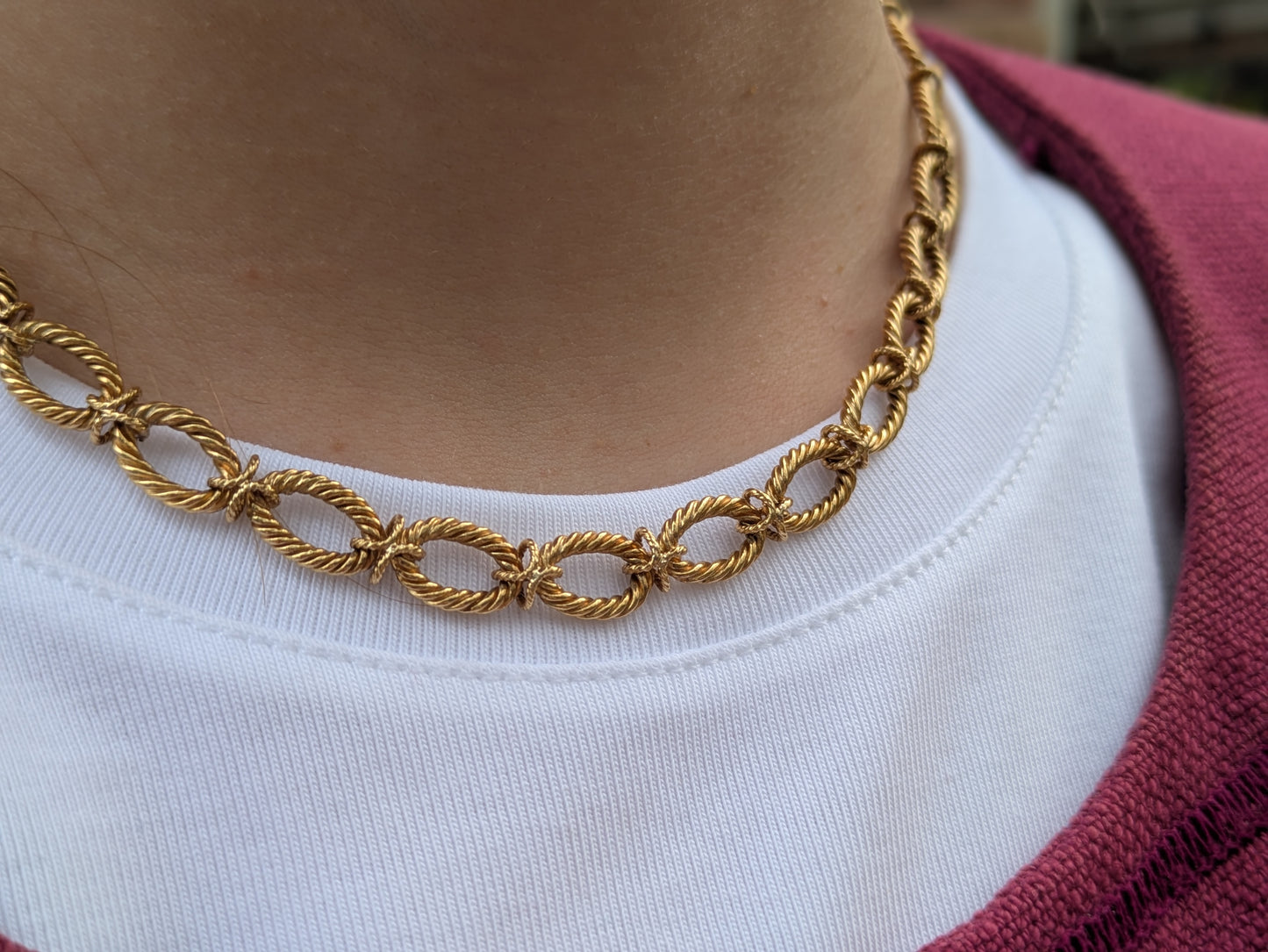 14k Belgian Hallmark Solid Nautical/ Love Knot Chain