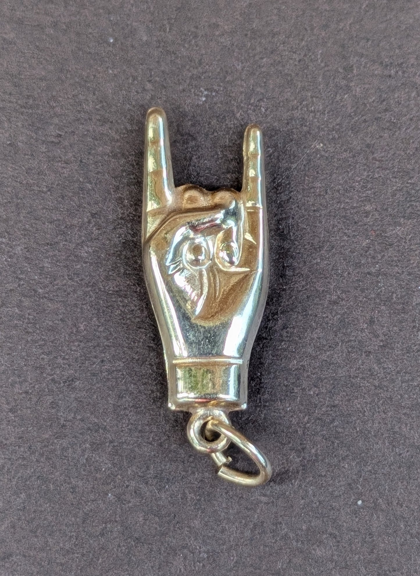 14k Charm of "I Love You" in ASL
