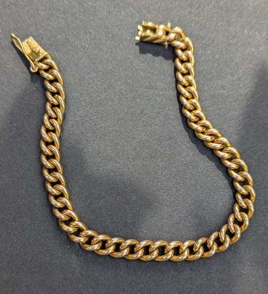 18k Solid Curb Bracelet