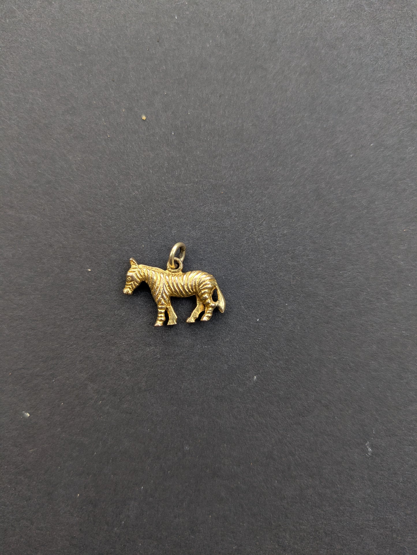 English 9k Gold Zebra Charm