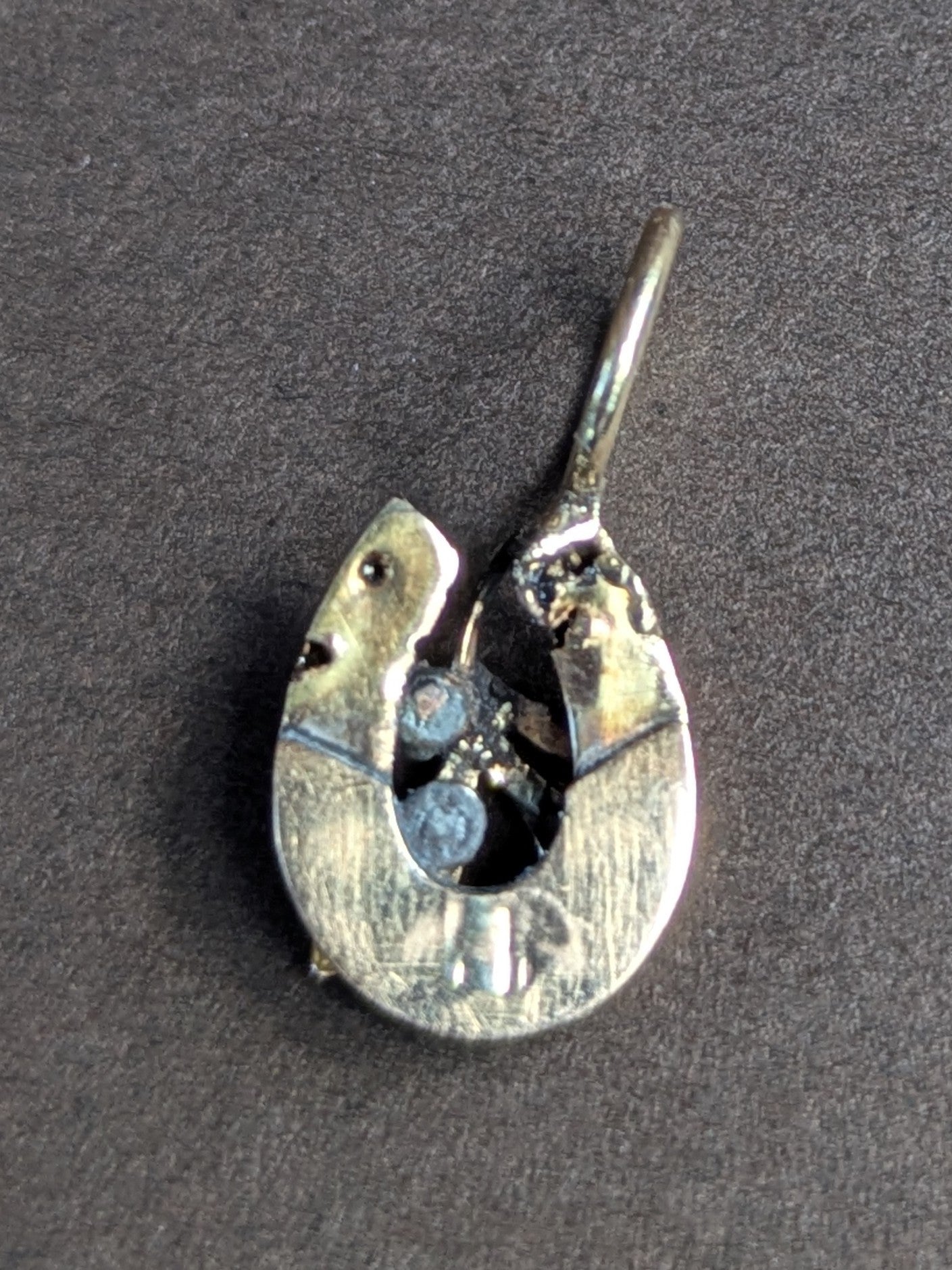 14kt Diamond Horseshoe Conversion Charm