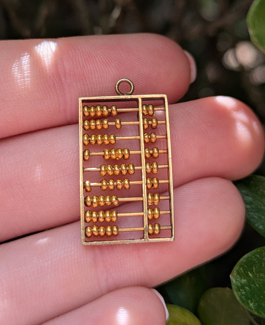 14kt Vintage Moving Abacus Charm