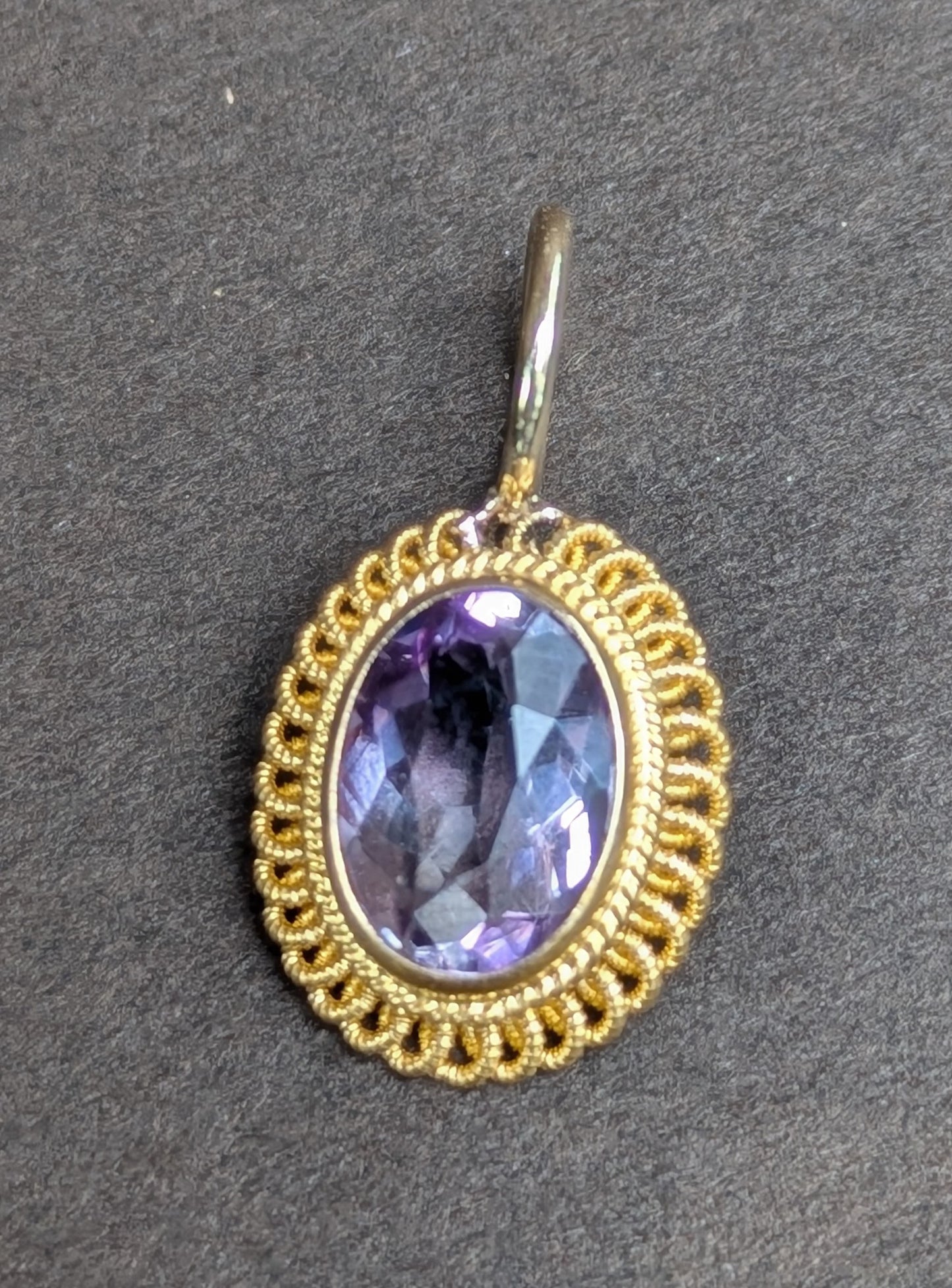 14kt Belgian Amethyst Charm