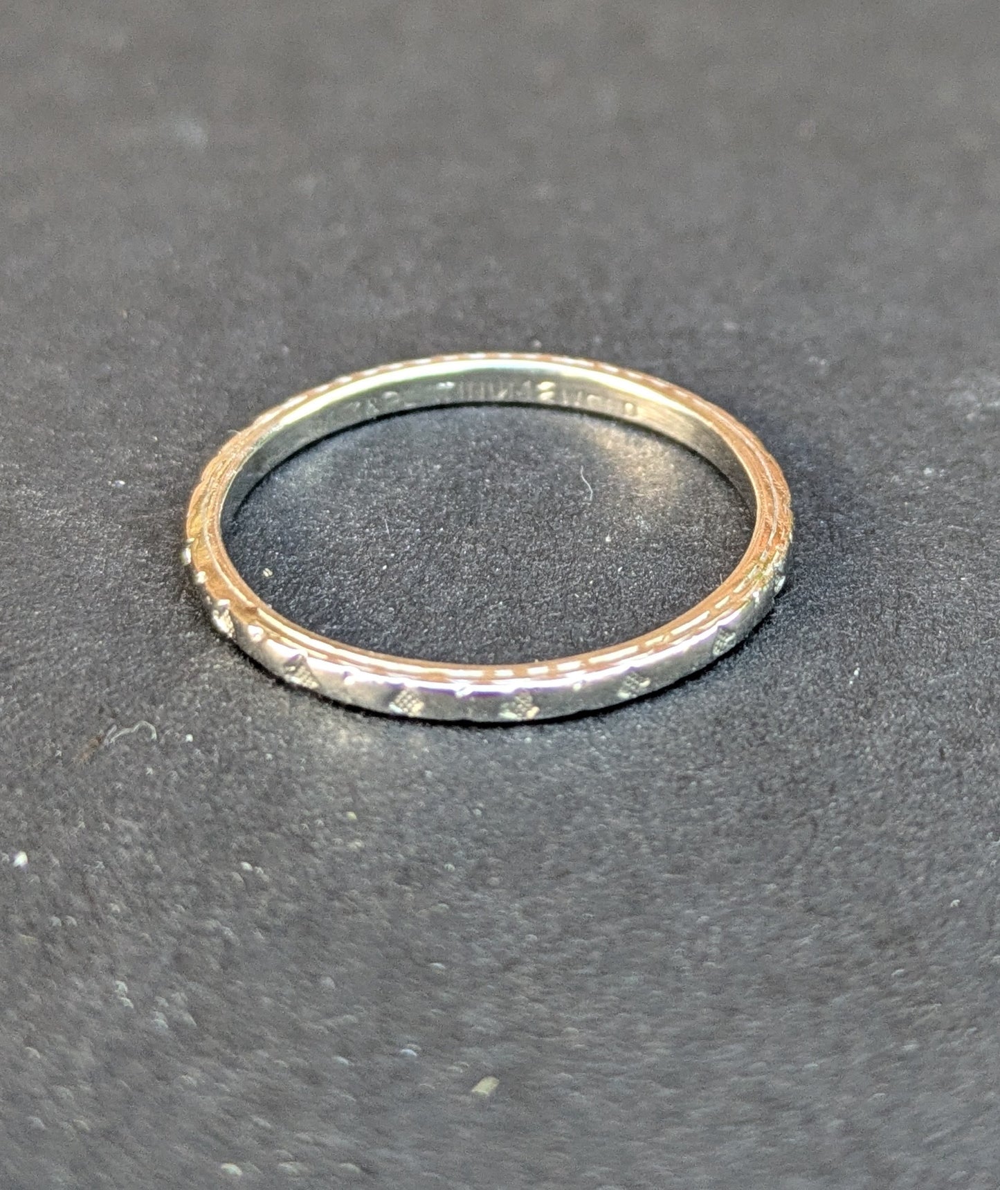 Platinum Diamond Patterned Band