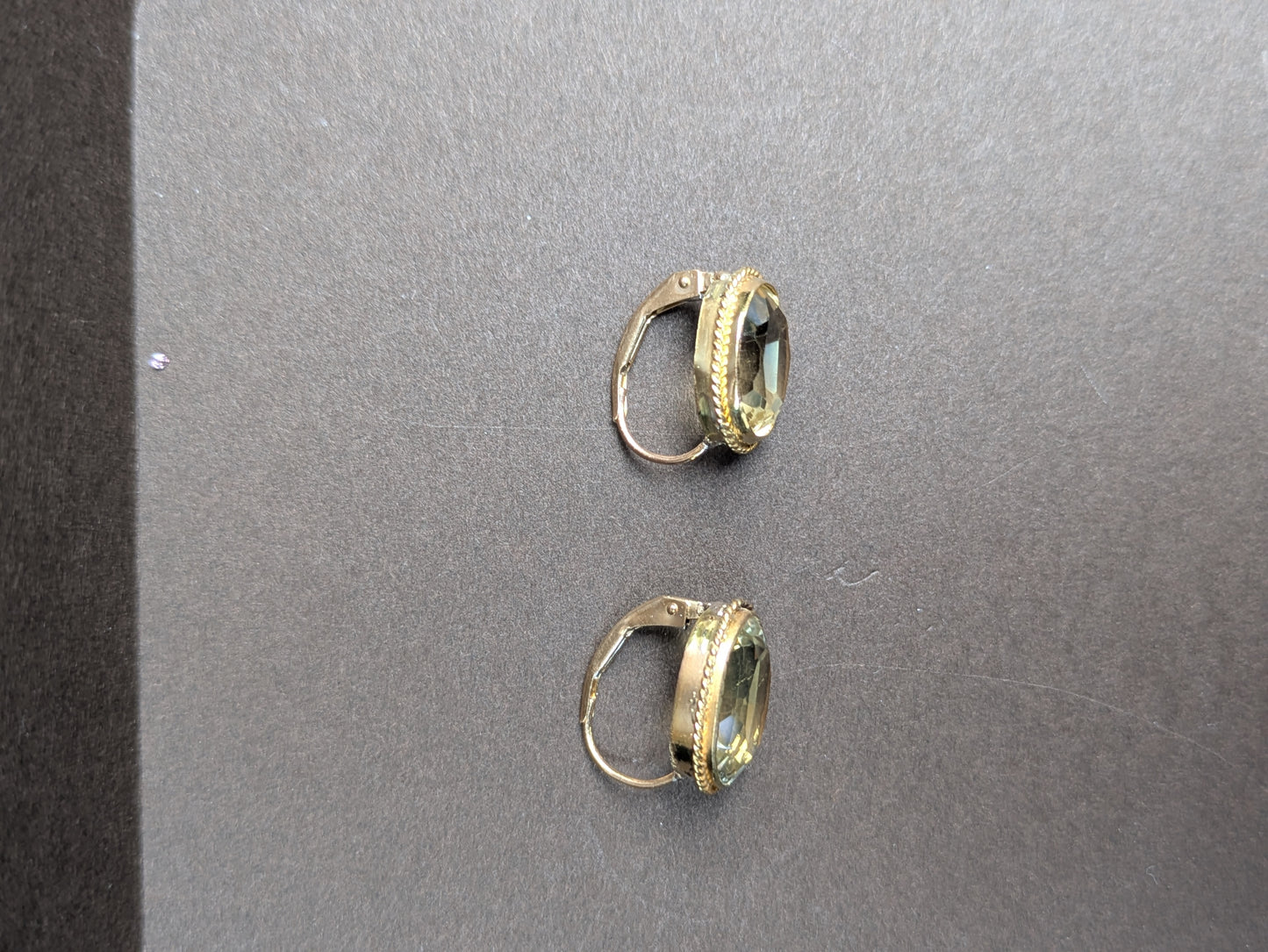 14kt Bezel Set Citrine Earrings