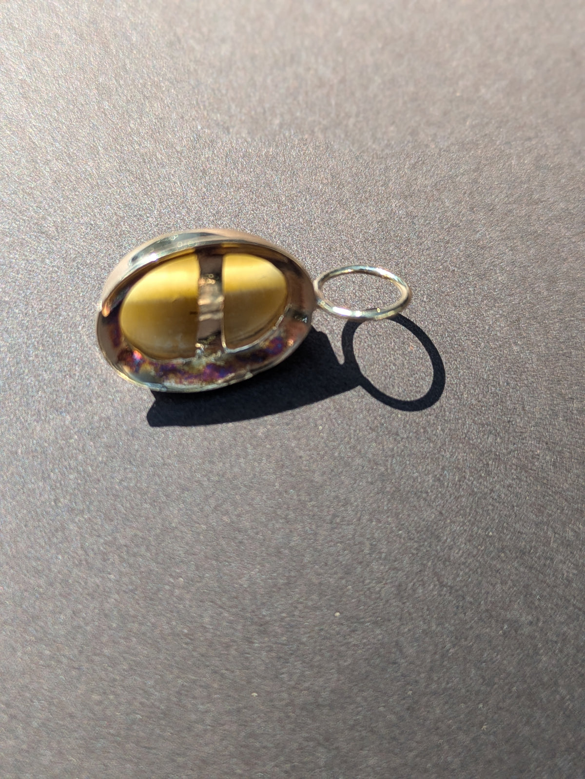CATS EYE PENDANT CHARM 14K