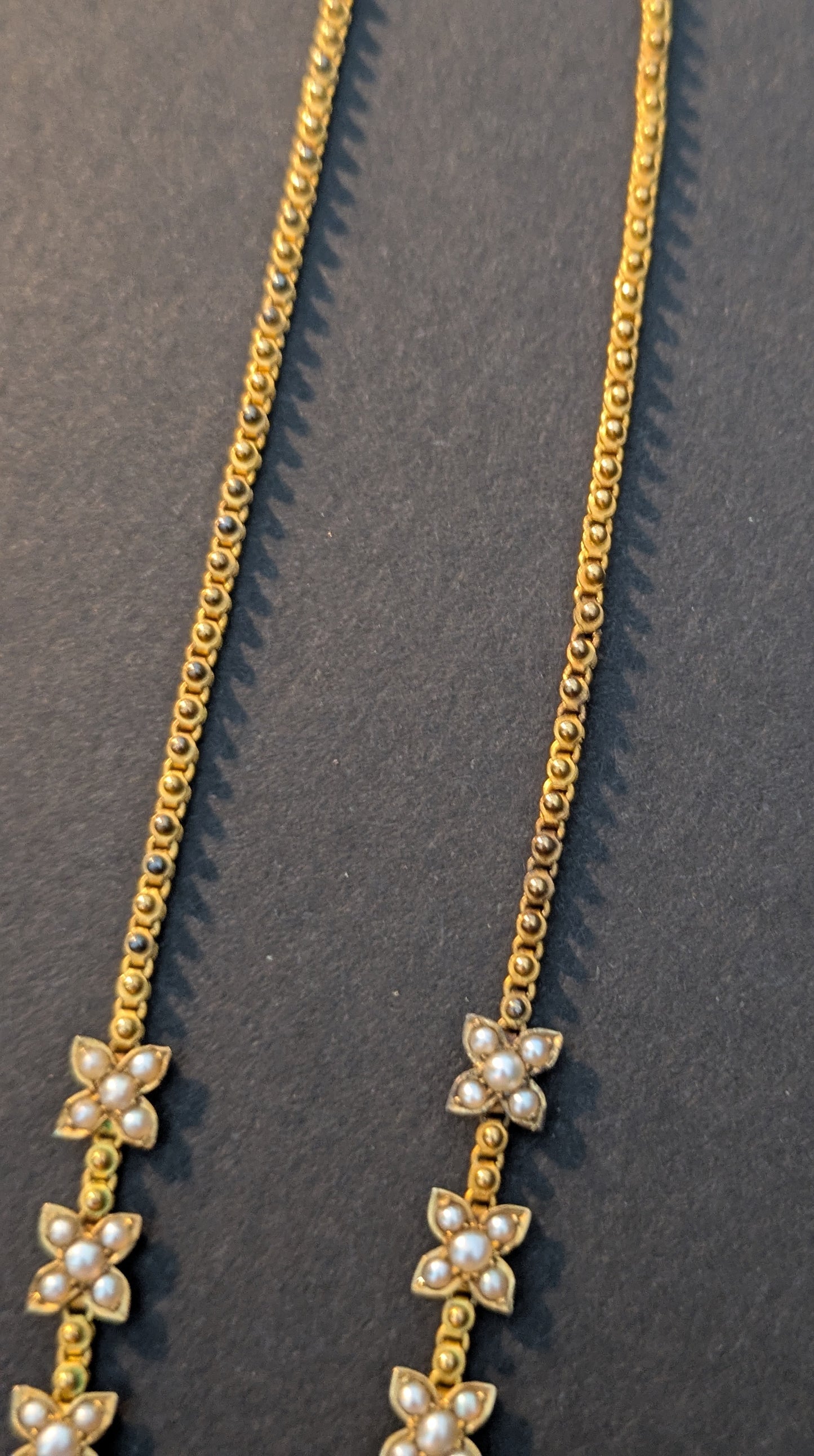 18kt Pearl and Diamond Two Piece Ensemble in Fitted Case