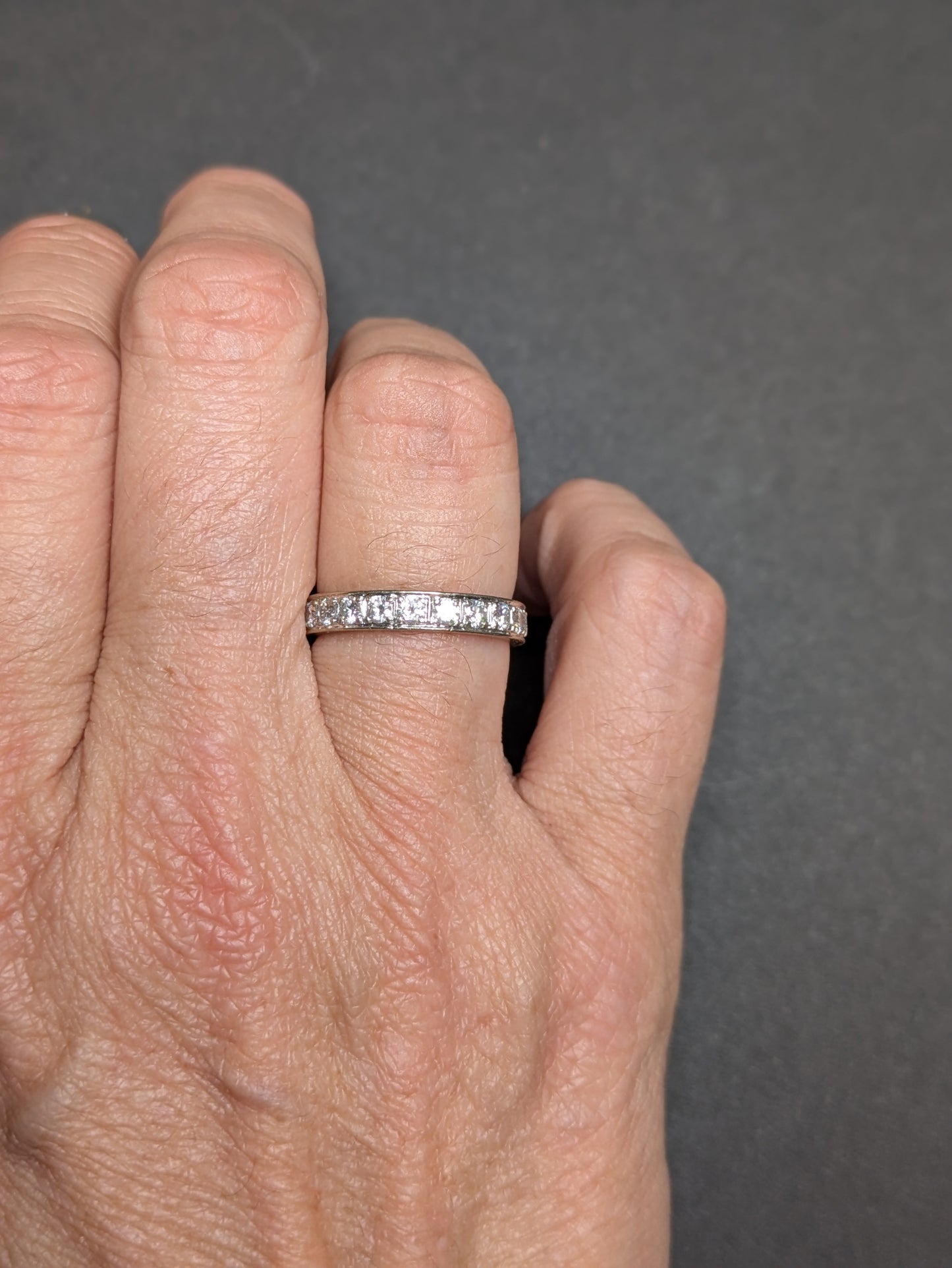 14k White Gold and Diamond Anniversary Band