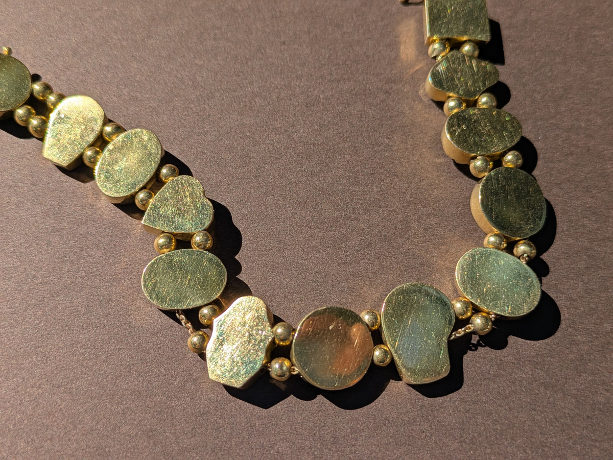 14K SLIDE BRACELET WITH DIAMOND ADORNED ART NOUVEAU WOMEN FACES
