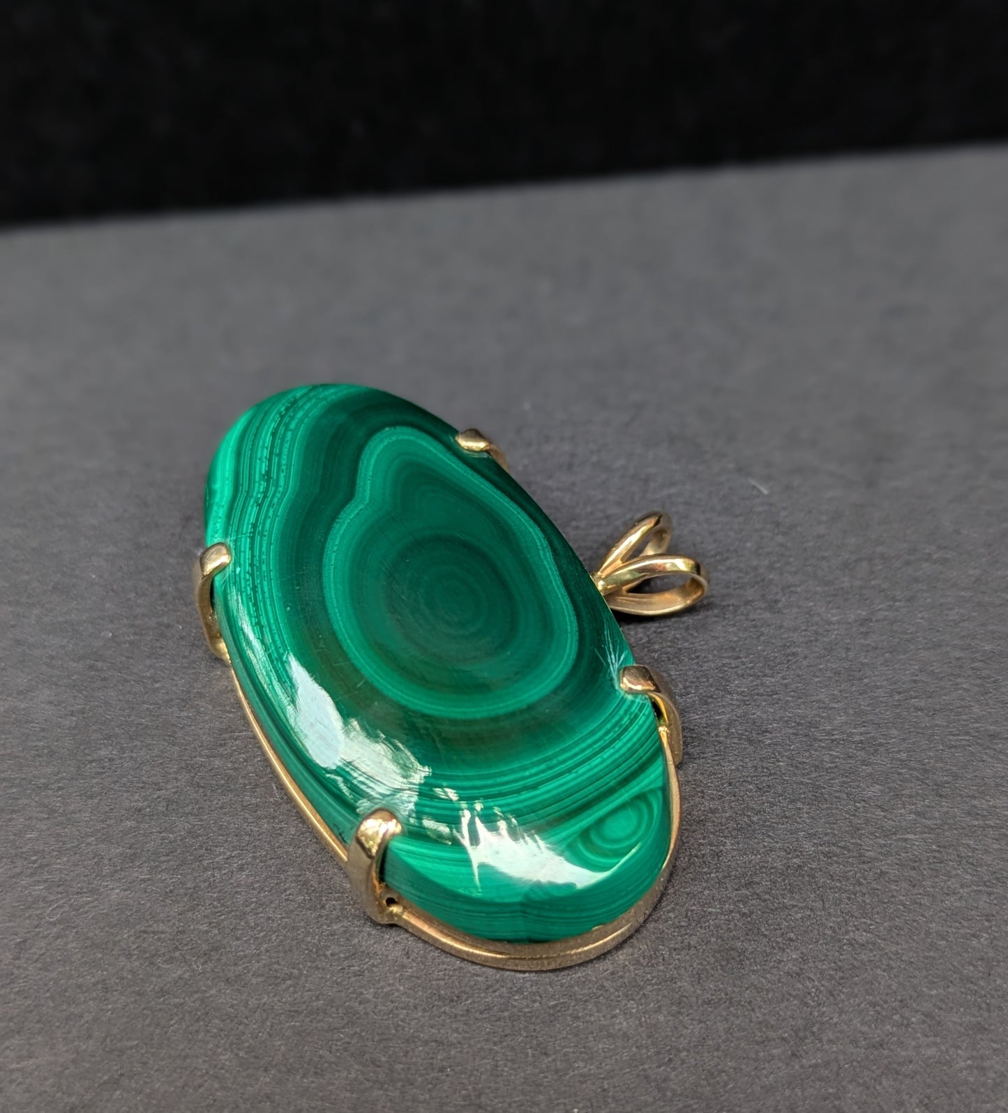 14kt Malachite Pendant